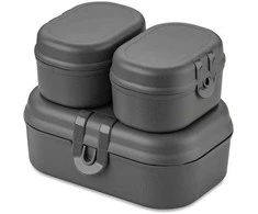 Koziol Pietų dėžutė PASCAL READY MINI, 3 indelių rinkinys, KOZIOL