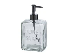 PURE skysto muilo dozatorius, skaidrus stiklas, 550 ml, WENKO