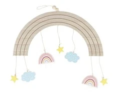 Home Styling Collection RAINBOW Vaivorykštė, dekoracija virš kūdikio lovelės, 33 x 16,5 cm