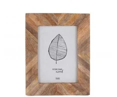 Home Styling Collection rėmelis PATCHWORK mango medžio nuotraukų rėmelis, 19 x 24 cm
