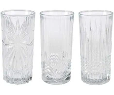 Glasmark 3 raštuotų stiklinių rinkinys, 380 ml