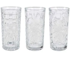 Glasmark 3 raštuotų stiklinių rinkinys, 380 ml