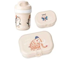Rinkinys: 200 ml buteliukas ir HOP ON AT HOME priešpiečių dėžutė, 3 dalių, KOZIOL