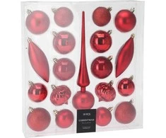 Home Styling Collection Įvairių formų niekučių rinkinys su eglutės viršūne, 19 vnt.