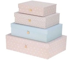 Home Styling Collection PIECES Įvairių dydžių kartoninių daiktadėžių rinkinys, 4 vnt.