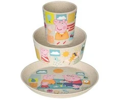CONNECT PEPPA PIG vakarienės rinkinys vaikams, pagamintas iš organinės medžiagos, OGAT