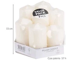 Nežinomas Žvakių komplektas, 42 h, 7 vnt.
