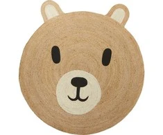 Kids Collection Bear Nimi vaikų kambario kilimas, meškiukas su ausytėmis, Ø 117 cm