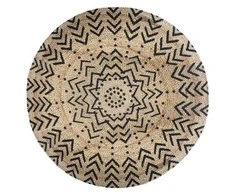 Atmosphera Carpet Apvalus džiuto kilimas, Ø 120 cm, geometrinis raštas