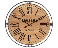 Atmosphera Round sieninis laikrodis COLONIAL, wooden, Ø 58 cm