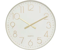 Round sieninis laikrodis LAURE, auksinis, Ø 51 cm