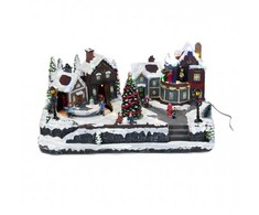 Kalėdinė dekoracija Fééric Lights and Christmas Judanti Kalėdų scena su šviesomis, 45 x 20,5 cm