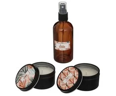 Atmosphera Kvapusis rinkinys: 2 žvakės, kambario purškalas, 100 ml