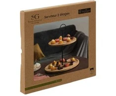 Secret de Gourmet babmukinis dviejų pakopų serviravimo padėklas, aukštis 30 cm