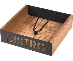 Home Styling Collection Servetėlių laikiklis su stūmimo juosta BISTROT 18x18 cm