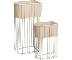 Home Styling Collection 2 metalinių stovimų gėlių vazonų rinkinys SOFT FORM
