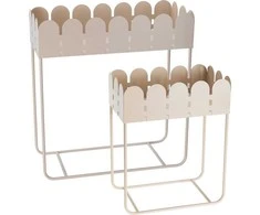 Home Styling Collection 2 metalinių augalų stovų su banguotais kraštais rinkinys SENSE