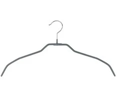 Set of 20 thin hangers ALESSIA WENKO, 21.5 x 41 cm, pilka
