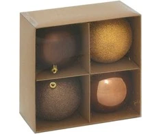 PIECES Kalėdinių žaisliukų rinkinys, Ø 10 cm, 4 dalys