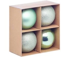 Atmosphera PIECES Kalėdinių papuošalų rinkinys, Ø 10 cm, 4 dalys