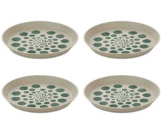 PIECES Lėkščių rinkinys, MONSTERA, ø20,5 cm, 4 vnt., gamtos dykuma, KOZIOL