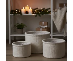Home Styling Collection PIECES Apvalių daiktadėžių rinkinys, 3 dalys.