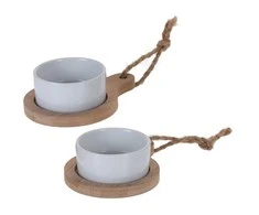 Excellent Housewares Dubuo ant lentos padažui, panardinimui, užkandžiams, užkandžiams, 2 vnt