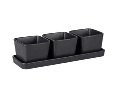 Užkandžių ir padažų rinkinys, 3 dubenys su padėklu, 300 ml, WENKO