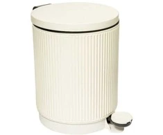 5five Simply Smart Šiukšliadėžė metalinė 5 l 27x20,5x28 cm kreminės spalvos Onyx 5Five 200173A