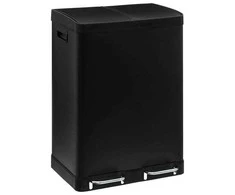 5five Simply Smart Ariane dviejų kamerų šiukšliadėžė, nerūdijantis plienas, su pedalu, 2 x 30 l
