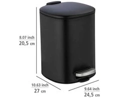ALASSIO šiukšliadėžė su pedalu ir „Easy-Close“ funkcija, 5 l, WENKO