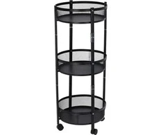 Storage Solutions Sulankstomas virtuvinis vežimėlis ant ratų, 3 pakopų