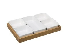 Secret De Gourmet Užkandžių dubenėlių rinkinys + padėklas