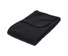 Atmosphera Fleece Minkšta juoda vilna antklodė, užvalkalas ant lovos, pledas ant lovos, pledas ant sofos, lovatiesė, antklodė, juoda antklodė, lovatiesė