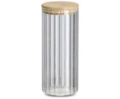 Zeller GROOVES stiklainis su bambukiniu dangteliu, 1100 ml