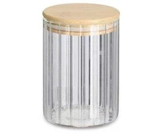 Zeller GROOVES stiklainis su bambukiniu dangteliu, 550 ml