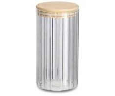 Zeller GROOVES stiklainis su bambukiniu dangteliu, 800 ml
