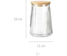 KOOPMAN Nežinomas Birių produktų indas, 1 l, skaidri
