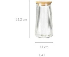 Eh Excellent Houseware Nežinomas Birių produktų indas, 1.4 l, skaidri