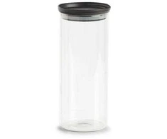 Zeller laikymo indas su plastikiniu dangteliu, 1250 ml, juodas, 10,3x23,6 cm