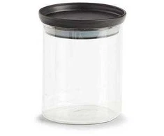 Zeller Sandėliavimo indas su plastikiniu dangteliu, 650 ml, juodas, 10,3x13 cm