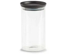 Zeller laikymo indas su plastikiniu dangteliu, 950 ml, juodas, 10,3x18,6 cm