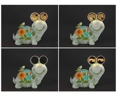 Maximex Solar garden figurine, turtle with glowing LED eyes, 17 x 20 cm