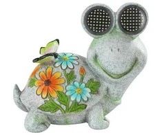 Maximex Solar garden figurine, turtle with glowing LED eyes, 17 x 20 cm