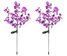 Maximex Solar garden lights, LED orchids, set of 2 pieces, 75 cm