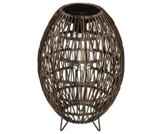 Atmosphera Saulės lempa su pintu gaubtu, Ø 21 cm, ruda