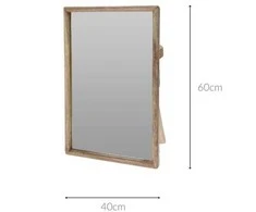 Mondex Wandspiegel Hängespiegel Spiegel aus Holz rechteckig 40x60 cm