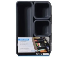 Storage Solutions Stalčių tvarkyklės - 8 vnt komplekte, balta spalva
