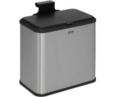 5five Simply Smart Steel ECO bio šiukšliadėžė su nerūdijančio plieno korpusu, 5 l