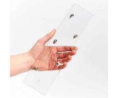 Steel Raktų kabykla 30x8 cm + 5 kabliukai, stiklas, nerūdijantis plienas, ZELLER